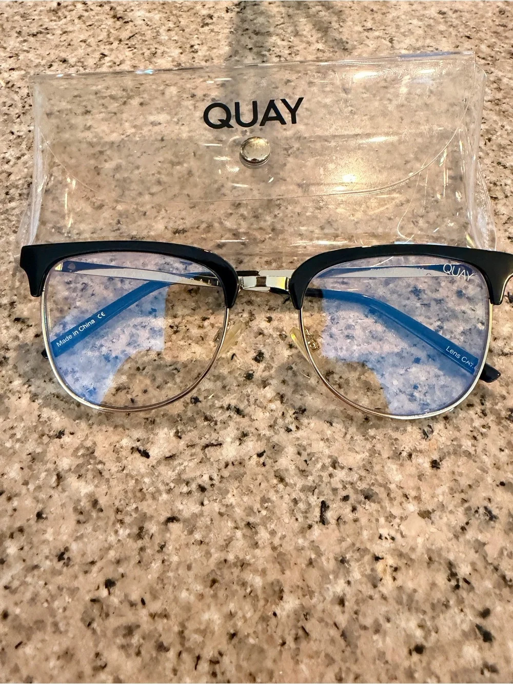 Quay Australia Women Black Rim Blue Light-Glasses